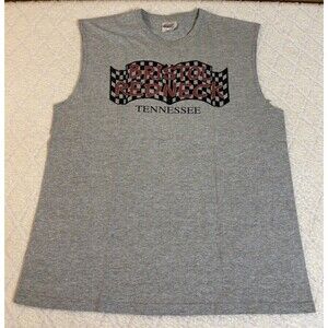 90s Bristol Redneck Tennessee Bristol Motor Speedway NASCAR 2Sided Cut Off Tee L